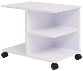 vidaXL Estante com rodas 50x35x42 cm branco