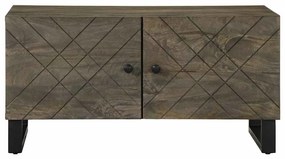 Mesa de centro 80x50x40 cm madeira de mangueira maciça preto