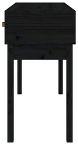 Mesa consola 114x40x75 cm madeira de pinho maciça preto