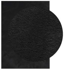 Tapete pelo curto macio e lavável HUARTE 200x280 cm preto