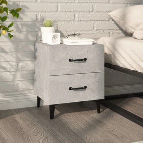 vidaXL Mesa de cabeceira 40x35x47,5 cm cinzento cimento