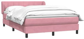 Cama com molas/colchão 140x210 cm veludo Rosa