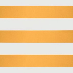 Toldo retrátil 4x3 m tecido e alumínio amarelo e branco