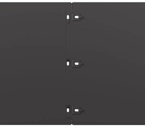 Orlas de relvado 10 pcs preto 25x103 cm aço laminado a frio