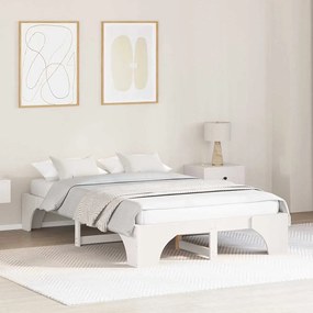 vidaXL Estrutura de Cama Branca Madeira 120 x 200 cm Durável