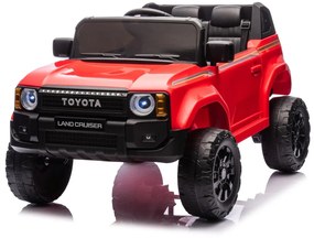 Carro elétrico para Crianças Toyota Land Cruiser PRADO 12V 4x4  Rodas Espuma EVA, Assento couro ecológico Vermelho