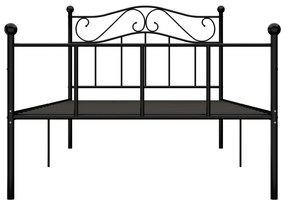 Estrutura de cama 100x200 cm metal preto