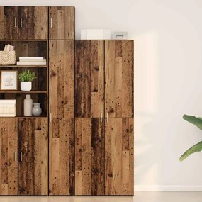 vidaXL Highboard Madeira Velha 70x42.5x185 cm Madeira Recuperada