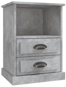 Mesas de cabeceira 2 pcs 43x36x60 cm cinzento cimento