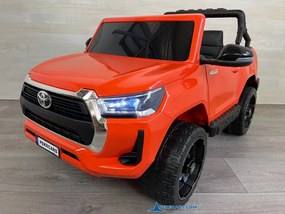 Carro eletrico crianças Toyota Hilux 12v 2.4G com Ecrã Tactil MP4 Laranja Metalizado