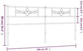 Cabeceira de cama 193 cm metal branco