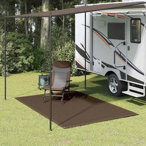 vidaXL Tapete de campismo para tenda 250x200 cm castanho