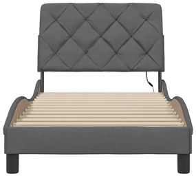 Estrutura de cama com LED sem colchão 80x200 cm tecido