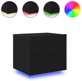 Guarda-roupa de cabeceira vidaXL com LED Montado na parede Carvalho Pr
