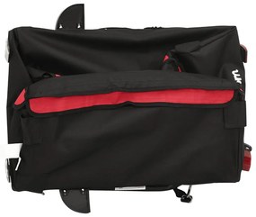 Reboque para bicicleta 30 kg ferro preto e vermelho