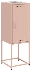 Aparador alto 36x39x107 cm aço rosa