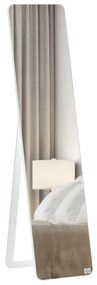Espelho de Pé de Corpo Inteiro Retangular com 2 Formas de Uso Estrutura de Madeira de Pinho 37x43x156 cm Branco