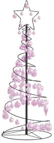 vidaXL Árvore de Natal LED com Baubles 80 LEDs Branco Quente 120 cm