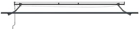 Toldo Retrátil Automático com Listras LED Multicoloridas 450x300 cm