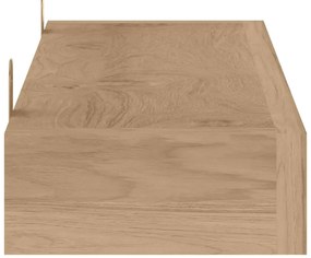 Prateleiras de parede 2 pcs 90x15x4 cm madeira de teca maciça