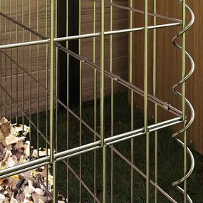 Composteira de Jardim 100x100x100 cm em Aço Galvanizado
