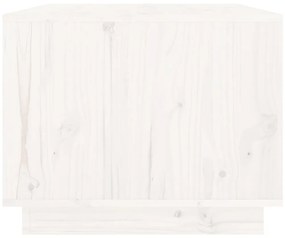 Mesa de centro 80x50x40 cm madeira de pinho maciça branco
