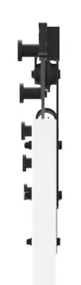 Porta Deslizante vidaXL com Conjunto de Ferragens Branca 73.5x198.5 cm