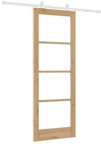 Porta Deslizante com Conjunto de Hardware 'ORKDAL'Madeira Sólida e Vid