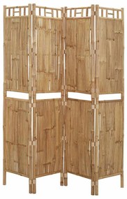 Biombo/divisória com 4 painéis 160x180 cm bambu