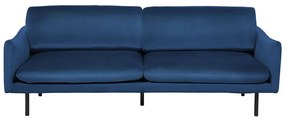 Sofá de 3 lugares em veludo azul escuro VINTERBRO Beliani