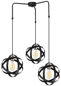 Chandelier Gezegen – Preto Níquel – 53 cm diâmetro, 100 cm altura