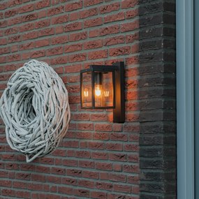 Lanterna de parede exterior industrial preto IP44 - Charlois
