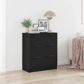 Buffet de Carvalho Preto vidaXL 60x30x70 cm em Madeira Fabricada
