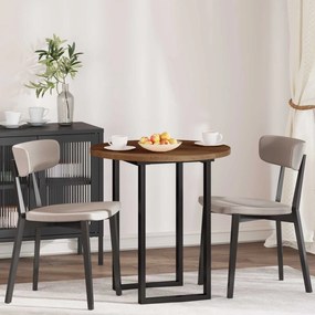 vidaXL Tampo de Mesa Marrom Escuro Ø 70 x 2,5 cm