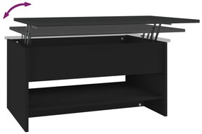 Mesa de centro 80x50x40 cm derivados de madeira preto