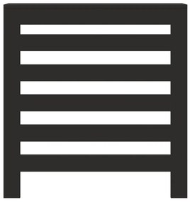 Cobertura de radiador 78x20x82 cm derivados de madeira preto