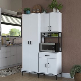 Armário Alto de Cozinha "Stella " - Design Moderno - Branco