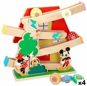 Pista de Madeira com Rampas para Carros Disney 33,5 X 28 X 9,5 cm 5 Peças 4 Unidades