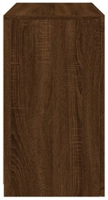Aparador com luzes LED 60,5x37x67 cm carvalho castanho