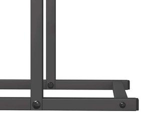 Suporte para lenha 80x25x90 cm aço laminado a frio preto