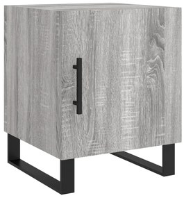Mesa cabeceira 2pcs 40x40x50 cm madeira processada cinza sonoma