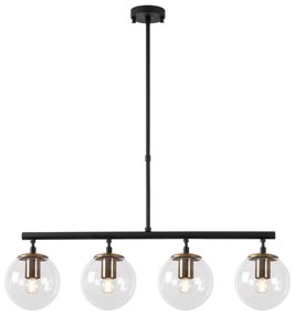 Candeeiro Chandelier Fazli – Preto Antigo – 70 x 15 x 43-87 cm