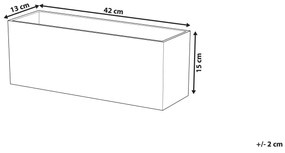 Vaso com efeito de madeira branca 42 x 13 x 15 cm PAOS Beliani