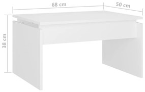 Mesa de centro 68x50x38 cm derivados de madeira branco