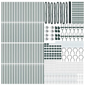 Cerca Hexagonal vidaXL Verde 1.6x100 m Aço
