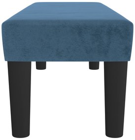 Banco vidaXL Cinza Claro 70x30x30 cm de Veludo Azul Escuro Madeira, Te