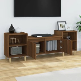 Móvel de TV 160x35x55 cm derivados de madeira carvalho castanho