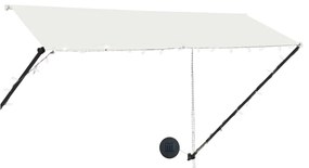 Toldo retrátil com LED 300x150 cm creme