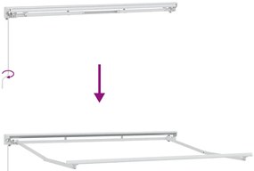 Toldo Retrátil Manual Preto 350x200 cm