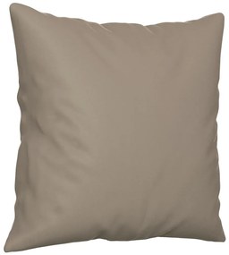 Sofá 2 lugares c/ almofadas 140 cm microfibra cinza-acastanhado